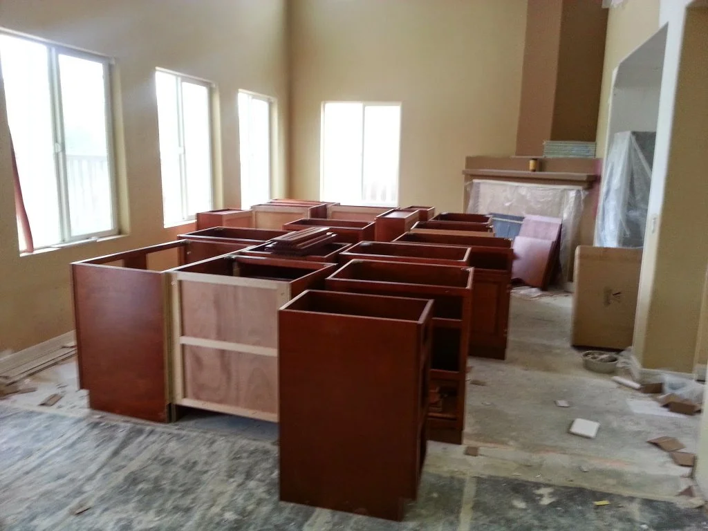 Before: Completed custom cabinet installation in Norco, CA kitchen remodel