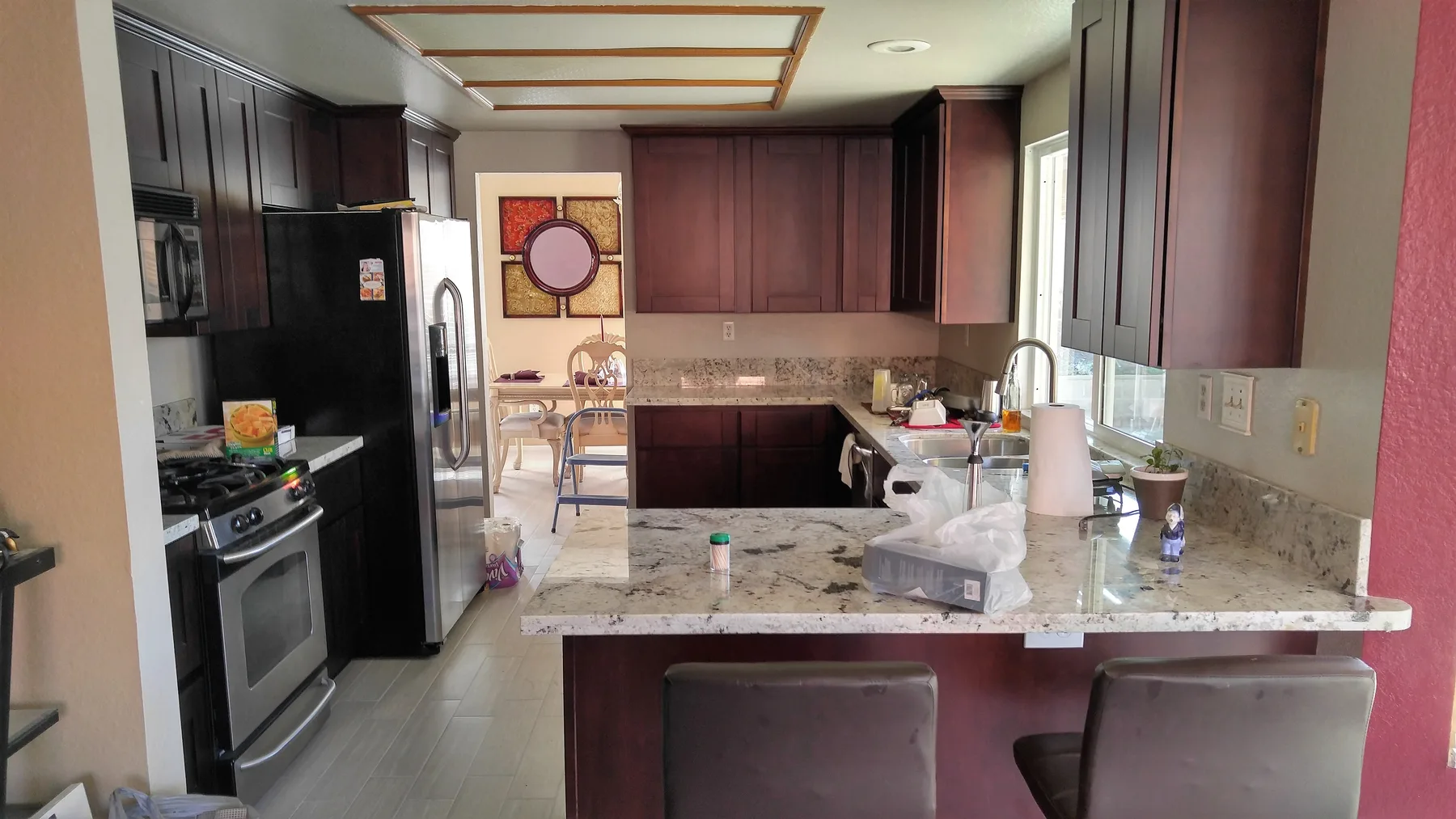 San Jacinto burst pipe kitchen water damage repair project by PL Builders