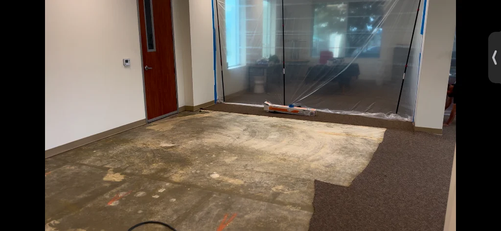 Before: Industrial Carpet & Tile Removal + Concrete Polishing project photos from PL Builders