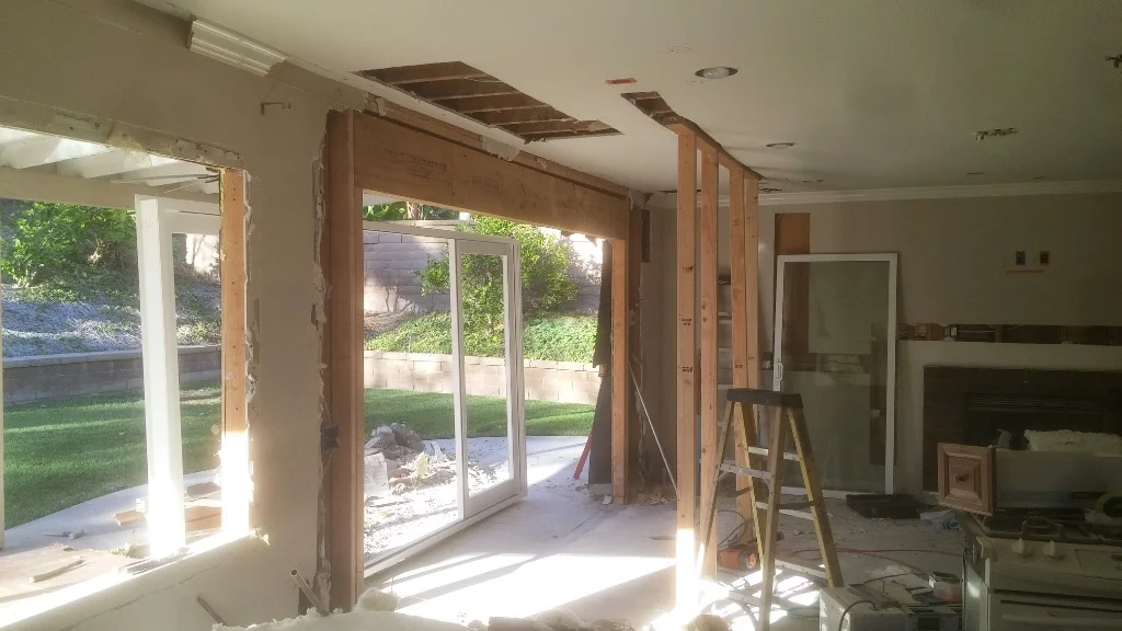 Before: Structural Patio Door Framing for Tony Reagins project photos from PL Builders