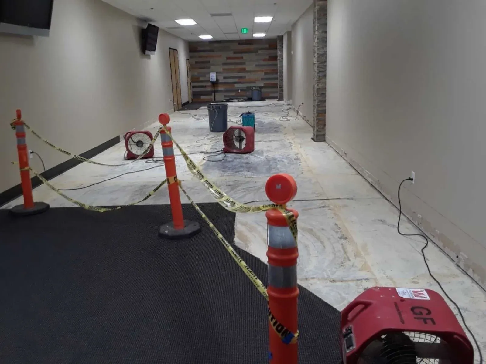 Emergency Water Mitigation for Crossroads Church project photos from PL Builders
